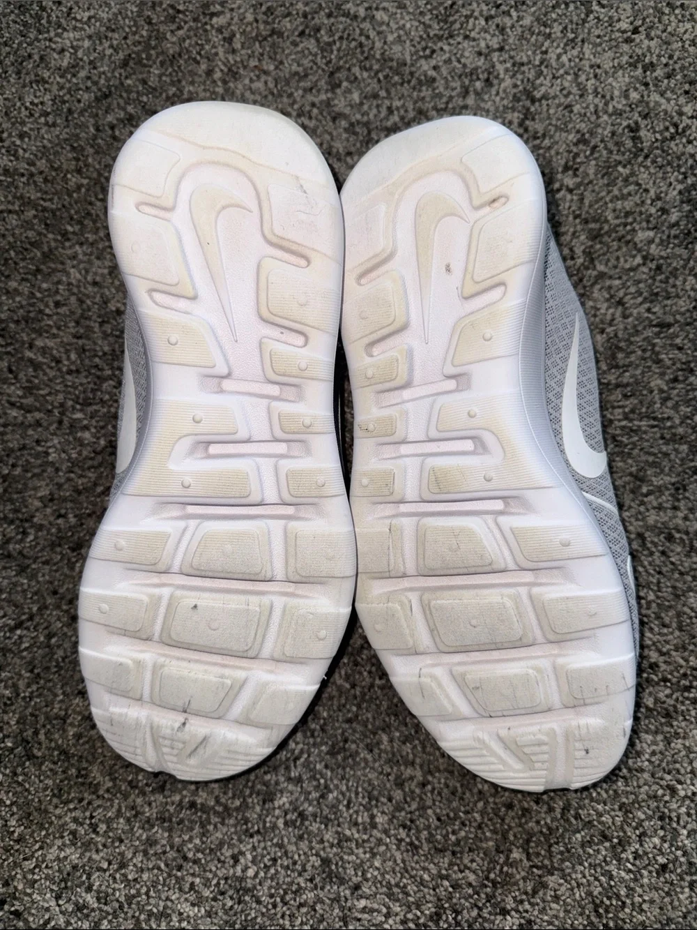 Nike Kids Light Gray Mesh Sneakers - White Accents